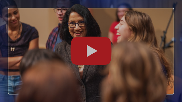 In the latest A Note from Neeli, President Neeli Bendapudi visits with New Student Orientation staff
