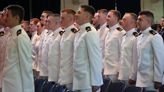 Penn State Naval ROTC commissions 30 ensigns, lieutenants into Marines and Navy 