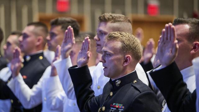 Penn State Naval ROTC commissions 38 into Marines, Navy 