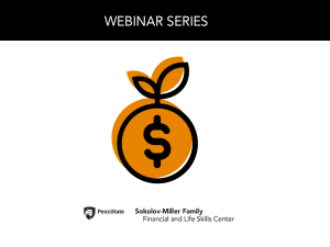 Financial literacy webinars scheduled for Oct. 4 and 18 