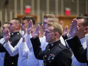 Penn State Naval ROTC commissions 38 into Marines, Navy 